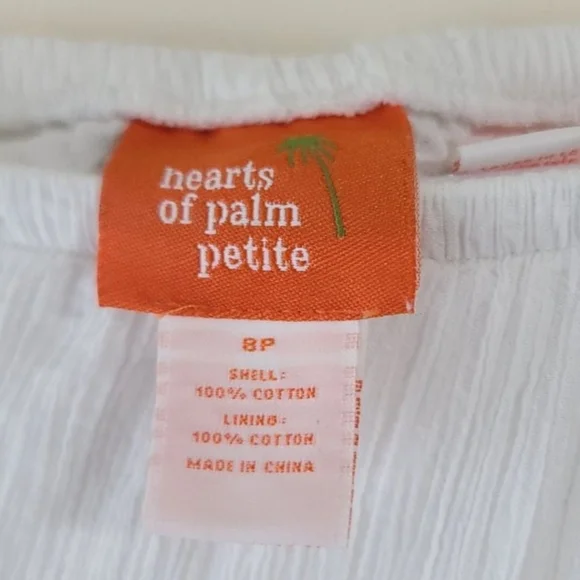 Hearts of Palm Petite White Skirt - Picture 3 of 3